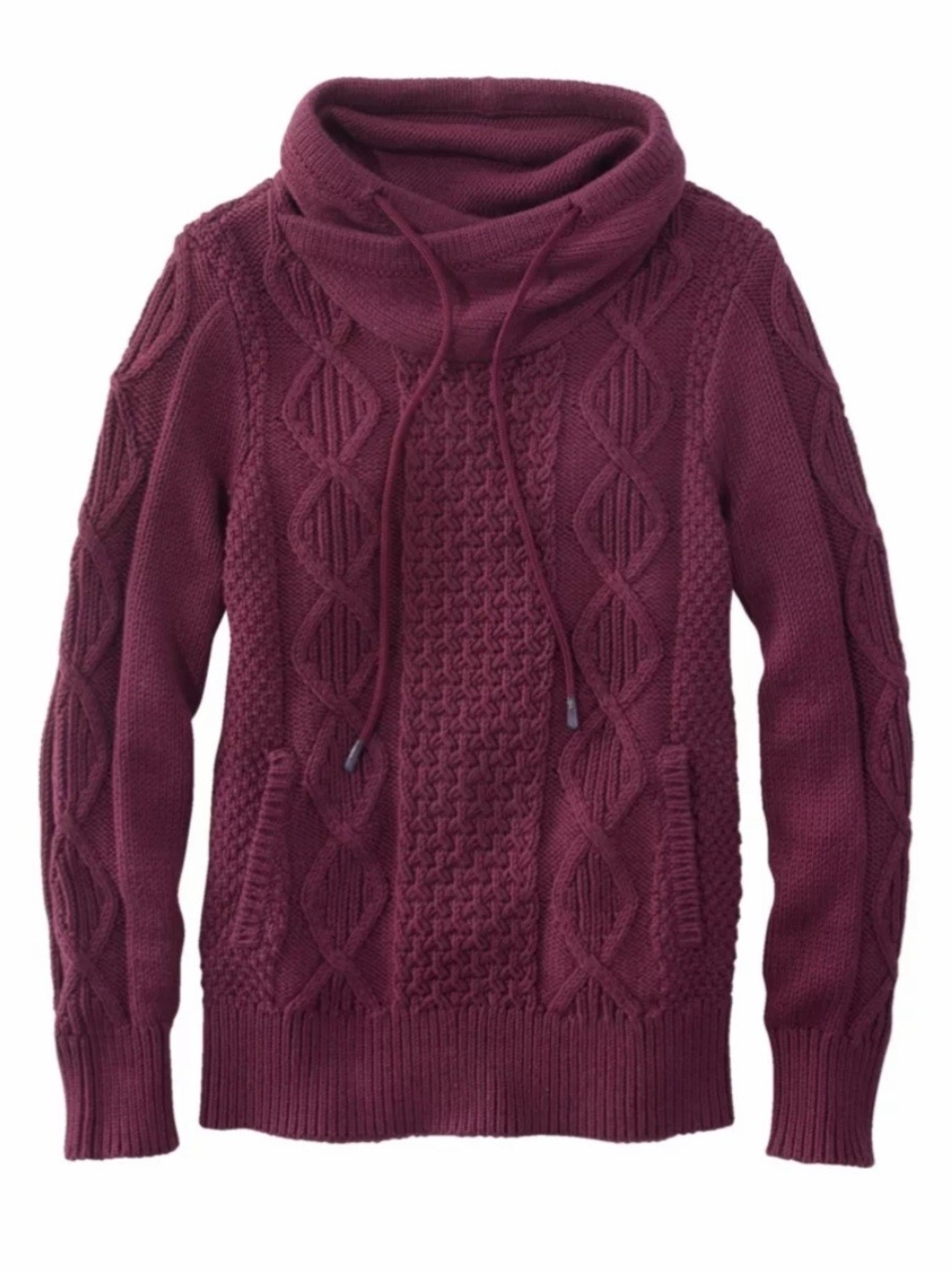 L.L. Bean Signature Cable Knit Cozy Cottagecore Autumn Winter Funnelneck Sweater